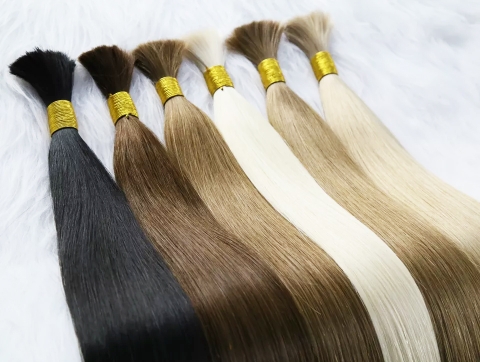 Remy Hair Bulk Multi colors Item code: ZNBUI008