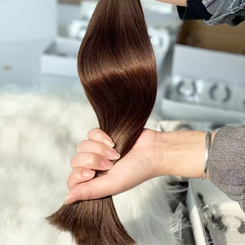 Remy Hair Bulk Natural Straight Brown Item code: ZNBUI007