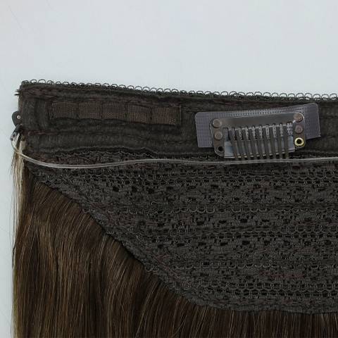 Clip-in Hair extensions Double drawn Brown color