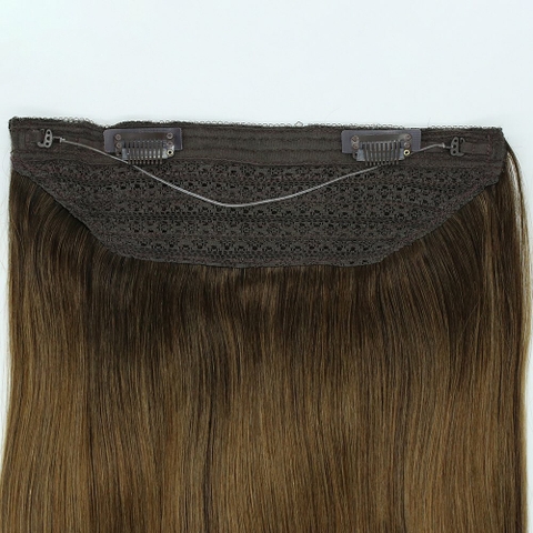 Clip-in Hair extensions Double drawn Brown color One piece