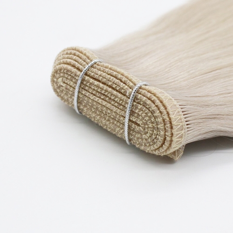 Flat Weft Hair Double drawn Light blonde