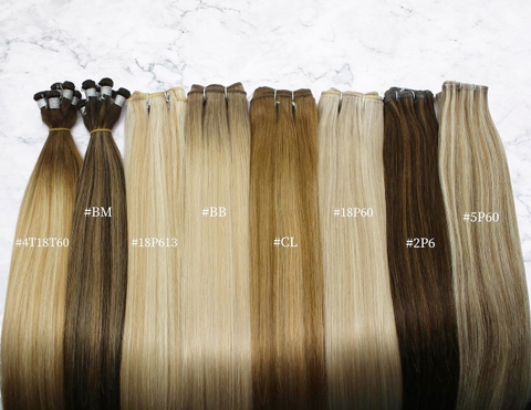 Flat Weft Hair Double drawn Multi colors