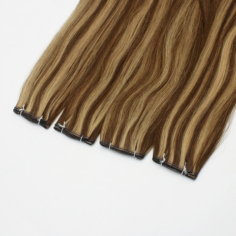 Genius Weft Hair Double drawn Piano brown/dark blonde