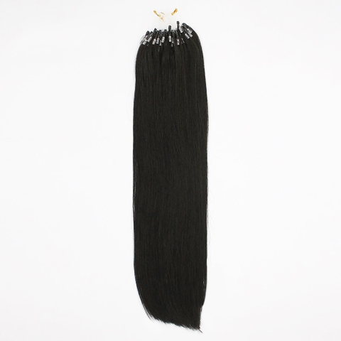 Micro Loop Hair Double Drawn Black