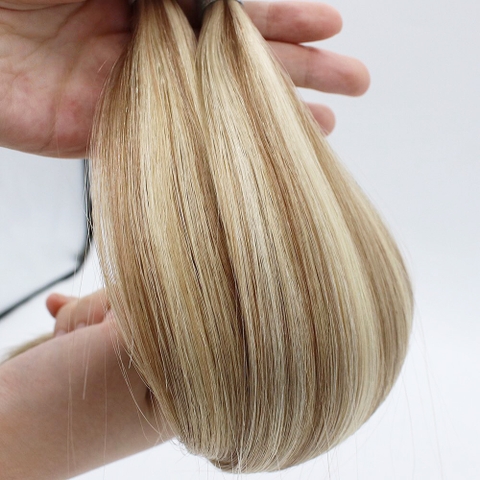 Flat Tip Hair Double drawn Balayage Light blonde