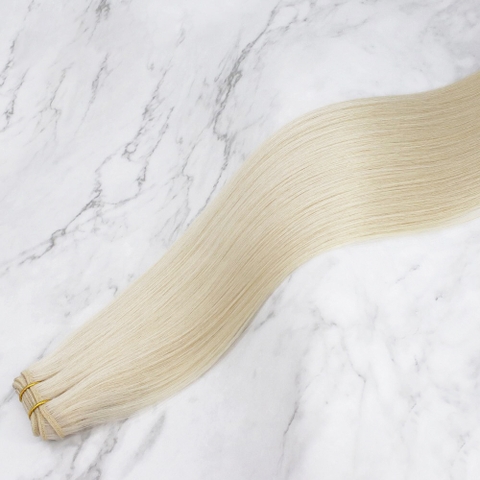 Machine Weft Hair Super Double drawn Light Blonde