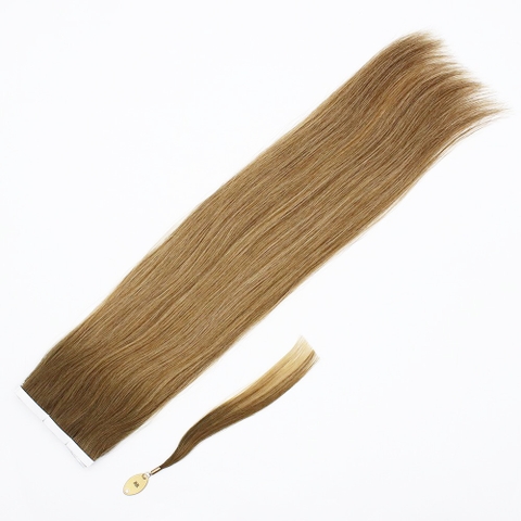 Long Tape in Hair Extension Double drawn Ombre Brown