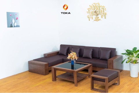 Bộ sofa góc gỗ sồi GS013