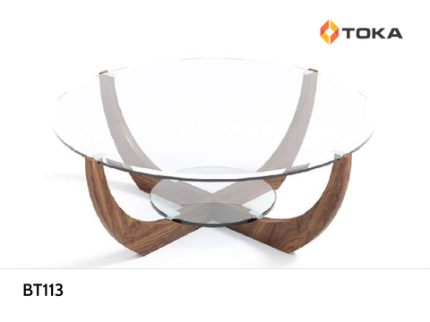 Bàn trà JUWEL mặt gỗ óc chó