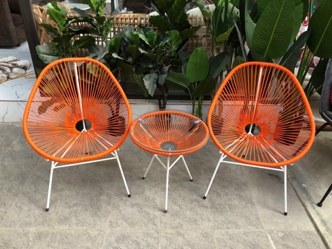 Bộ  bàn ghế dây văng nhựa (nhiều mầu)