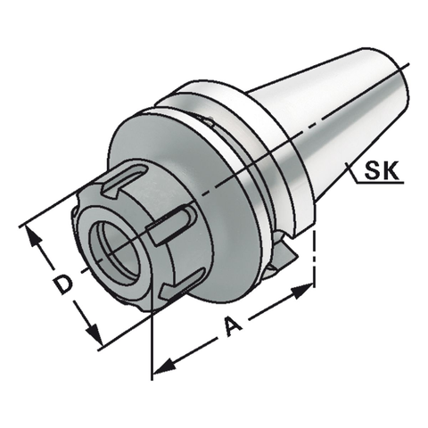 Bầu kẹp BT50 (dùng cellet ER20)