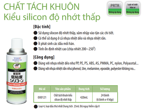 Dung dịch chống dính trên khuôn nhựa cứng JIP121