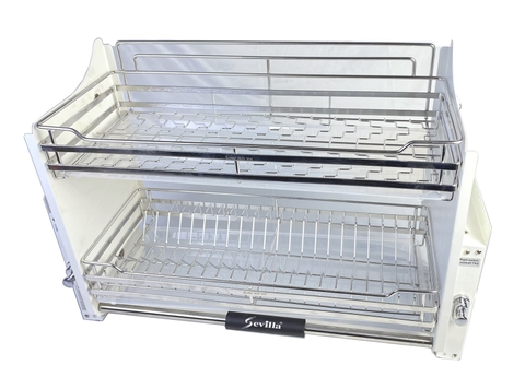 Giá bát đĩa nâng hạ cao cấp Inox 304 SV - SN4