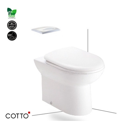 Bồn cầu treo két nước âm tường COTTO SC1995(T)