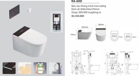 Bàn cầu thông minh treo tường RA-60D