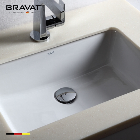 Chậu rửa lavabo Bravat C22171W-ENG âm bàn
