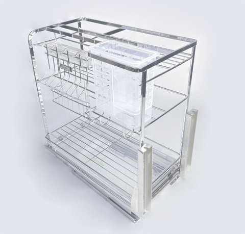 Giá dao, thớt nan dẹt inox mạ chrome SV - GD1