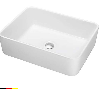 Chậu rửa lavabo Bravat C22328W-ENG vuông đặt bàn