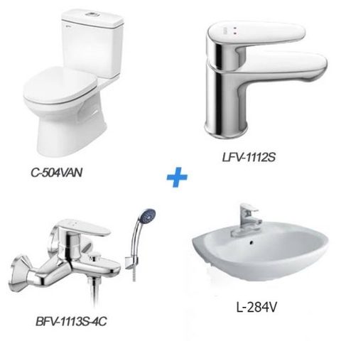 Combo thiết bị vệ sinh Inax C-504VAN＋L-284V+LFV-1112S+BFV-1113S-4C