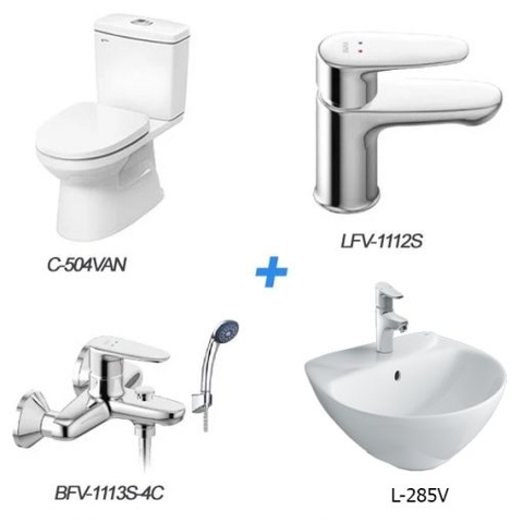 Combo thiết bị vệ sinh Inax C-504VAN＋L-285V+LFV-1112S+BFV-1113S-4C