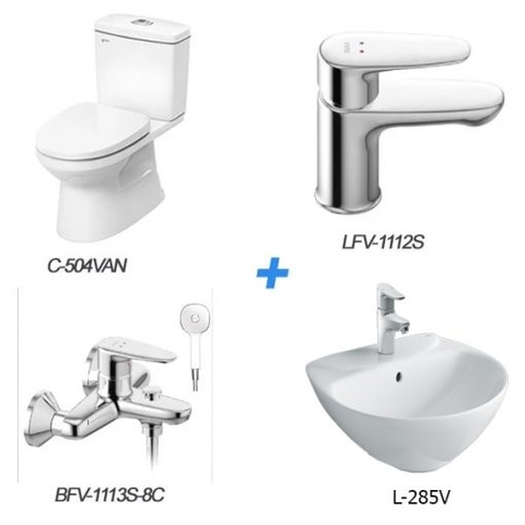 Combo thiết bị vệ sinh Inax C-504VAN＋L-285V+LFV-1112S+BFV-1113S-8C