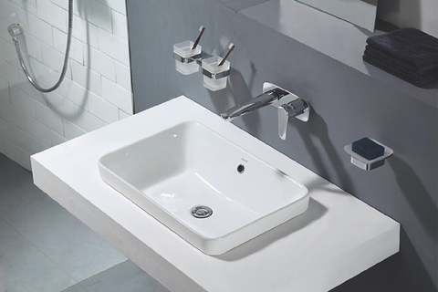 Chậu rửa lavabo Bravat C22206W-ENG đặt bàn