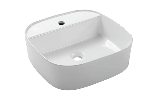 Chậu rửa lavabo Bravat C22286W-1-ENG vuông đặt bàn