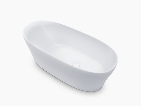 Bồn tắm lithocast hình ovan 1,7m K-20374T-0