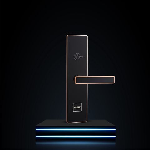 Khóa khách sạn HFS6080 GL đen viền đồng