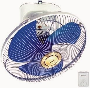 Quạt đảo treo trần Panasonic F409QB màu xanh