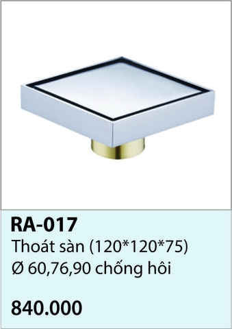 Thoát sàn chống hôi RA-017 (Ø60 / Ø76 / Ø90)