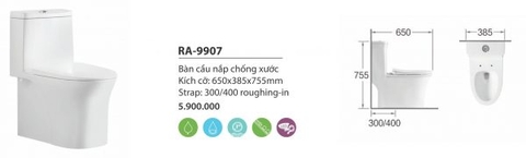 Bàn cầu nắp chống xước Royal Join RA-9907