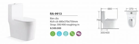 Bàn cầu liền khối RA-9913