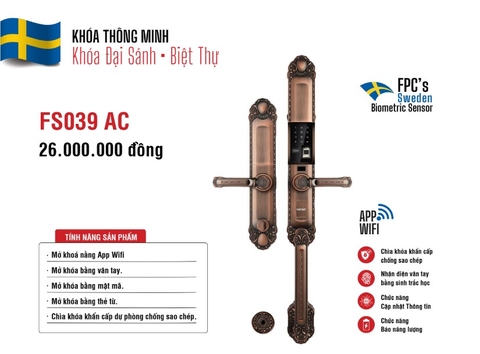 Khóa cửa đại sảnh FS039 AC