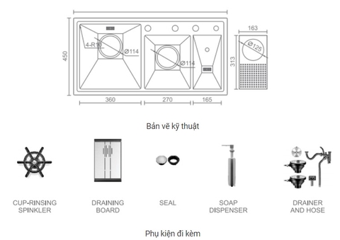 Nếu bạn đang cần một chậu rửa bát chất lượng và tiện lợi thì Chậu rửa bát Geler GL- 9045 là sự lựa chọn hoàn hảo. Với thiết kế đơn giản, dễ dàng sử dụng và vệ sinh, chậu rửa bát Geler GL- 9045 sẽ cung cấp cho bạn một không gian bếp sạch sẽ và tiện nghi.