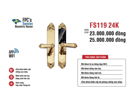 Khóa đại sảnh Faster FS119 24K