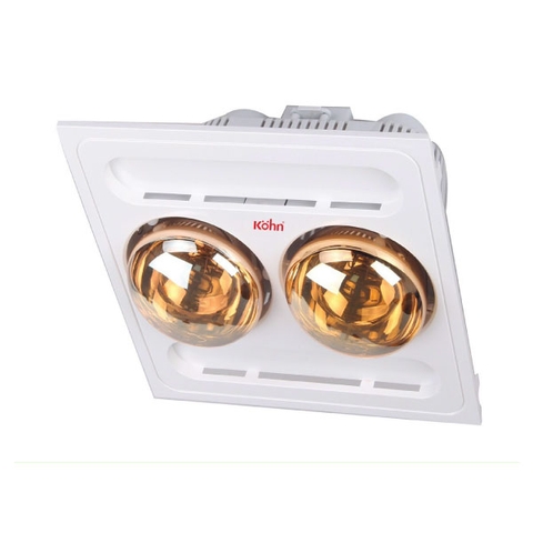 Đèn Sưởi Nhà Tắm 2 bóng Âm Trần Kohn BK03G