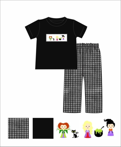 Boy smocked set for Halloween R58