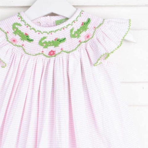 Crocodile bishop smocked dresses W005