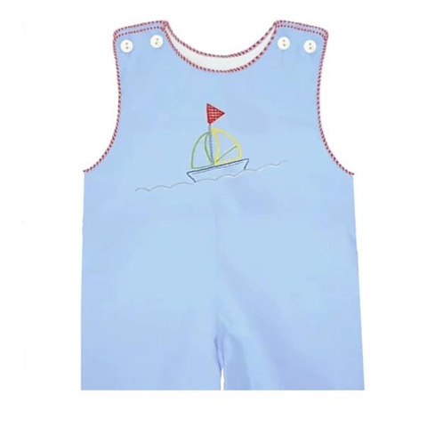 Boy applique shortalls