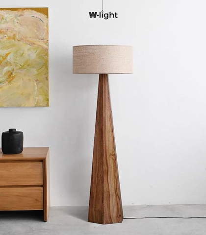 Đèn Sàn Thân Gỗ Màu Sáng