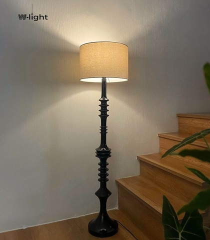 Đèn Sàn xếp ly Phong Cách Cổ Điển Bắc Âu màu mun