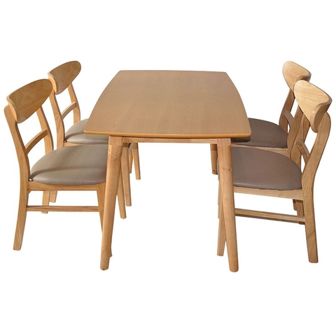 Bộ Bàn Ăn Marible Màu Gỗ