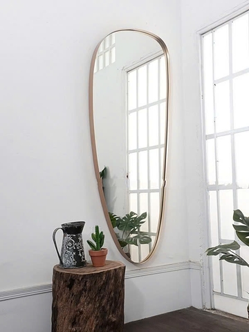 Gương Gravel Khổ Lớn Viền Kim Loại