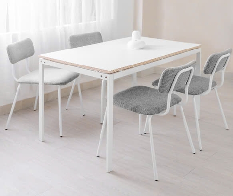 Bộ bàn ăn trắng HONEY PLUS-LATU: Tinh tế, sang trọng, bền bỉ nhà An Furniture