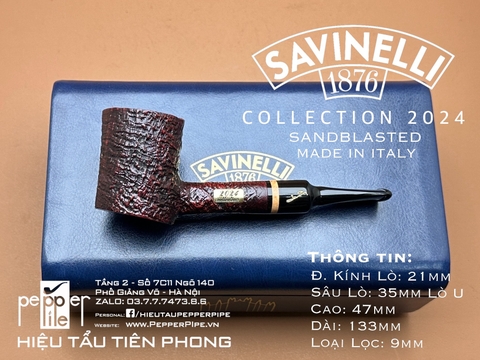 Savinelli Collection 2024 - Sandblasted - Made in Italy