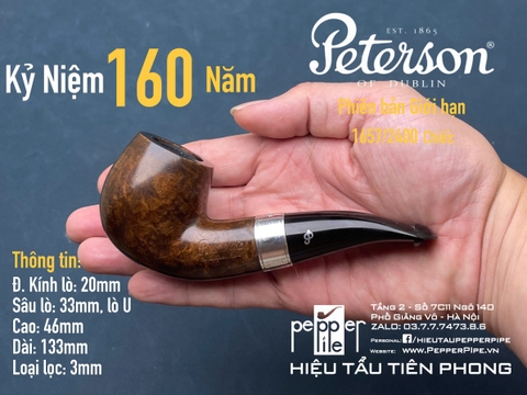 Peterson Smooth Brown 160 Years Anniversary Limited Edition 1805/2400