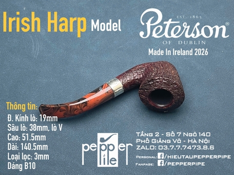 Peterson Irish Harp Sandblasted Shape B10
