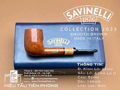 Savinelli Collection 2023 - Smooth Brown - Made in Italy
