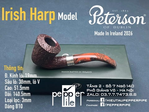 Peterson Irish Harp Sandblasted Shape B10